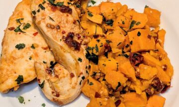 Chipotle Glazed Chicken & Roasted Sweet Potatoes