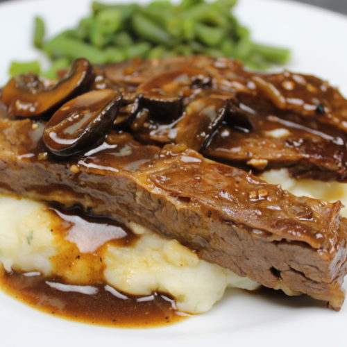 Flank steak with mushrooms best sale