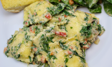 Creamy Spinach Ravioli