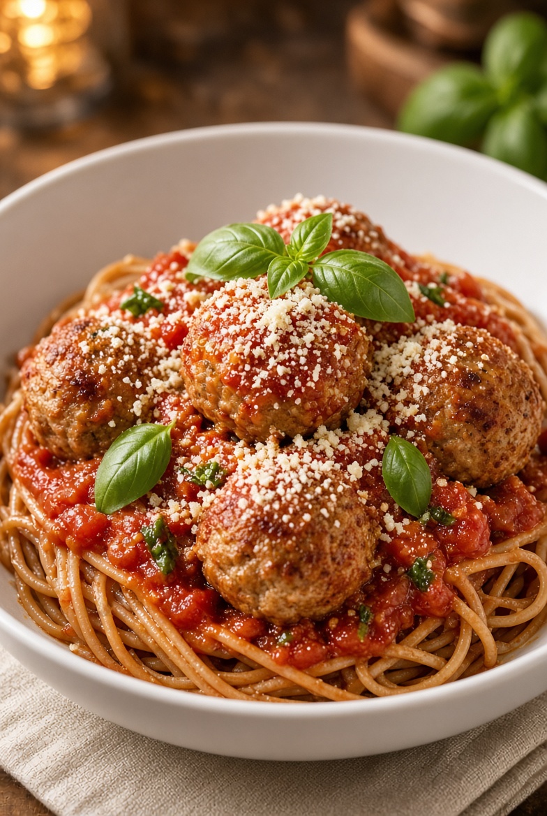 Spaghetti & Turkey Meatballs