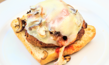 Italian Open-Faced Turkey Burger