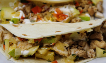 Teriyaki Chicken Tacos With Pineapple Pear Salsa