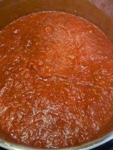 Spicy Homemade Marinara Sauce Cooking.