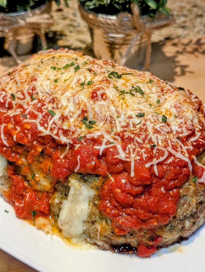 Mozzarella Stuffed Italian Meatloaf