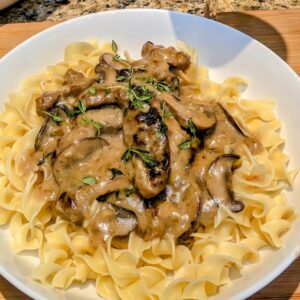 Beef Stroganoff with Horseradish Sauce