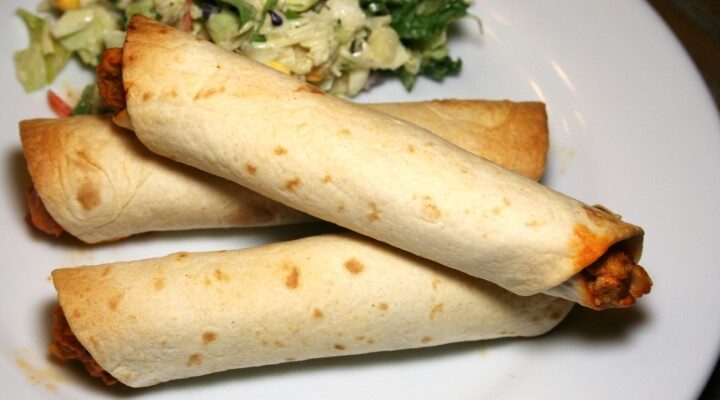 Baked Buffalo Chicken Taquitos