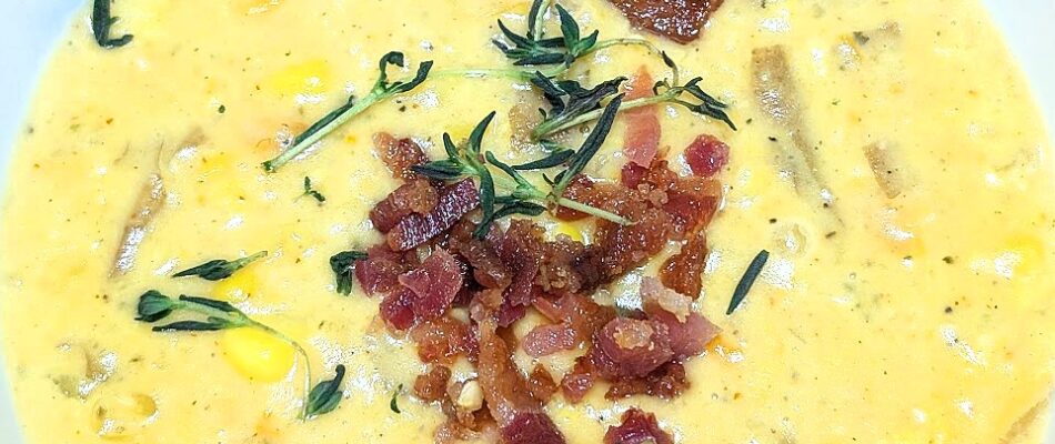 Creamy Spicy Corn Chicken Corn Chowder