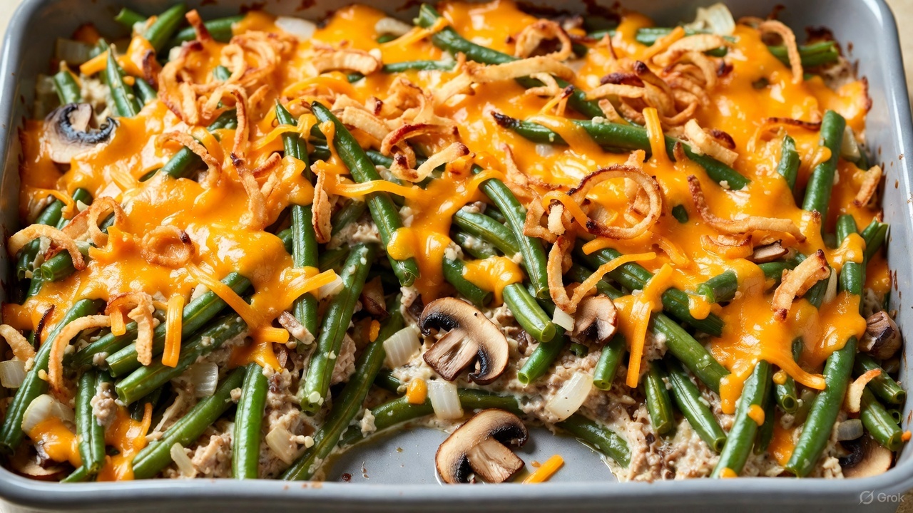 Cheddar Green Bean Casserole