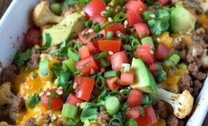 Keto Cauli Nacho Crumble