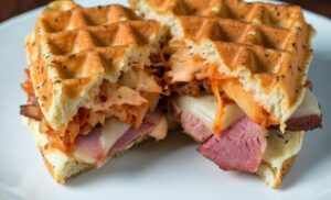 Keto Reuben Chaffles