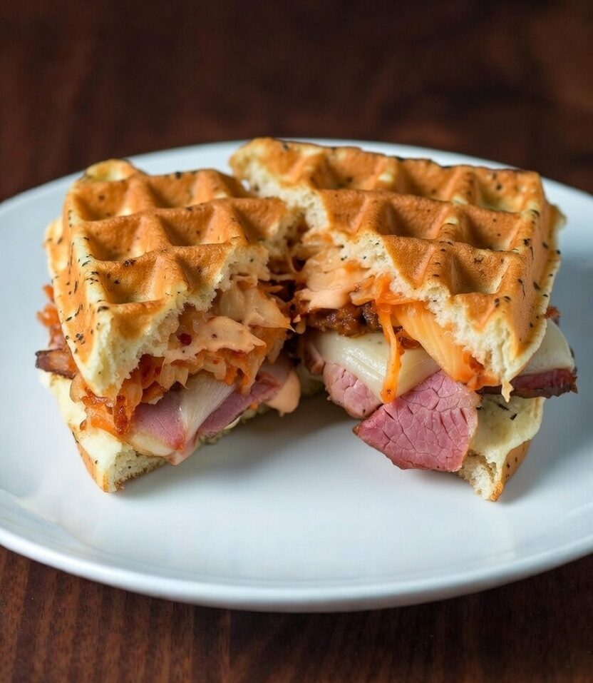 Keto Reuben Chaffles