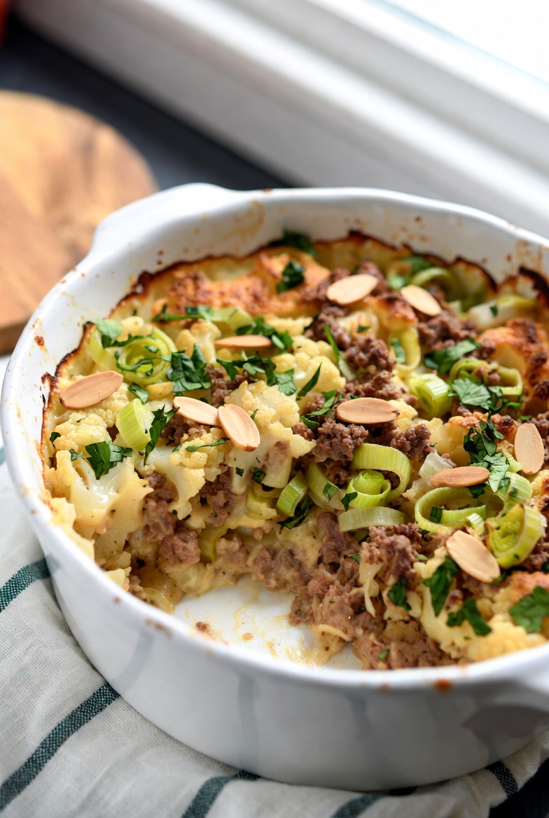 Keto Cauliflower & Herb Kugel