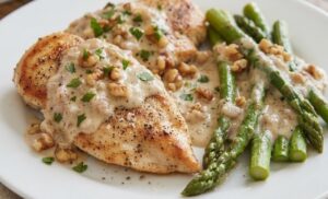 Keto Creamy Chicken & Asparagus