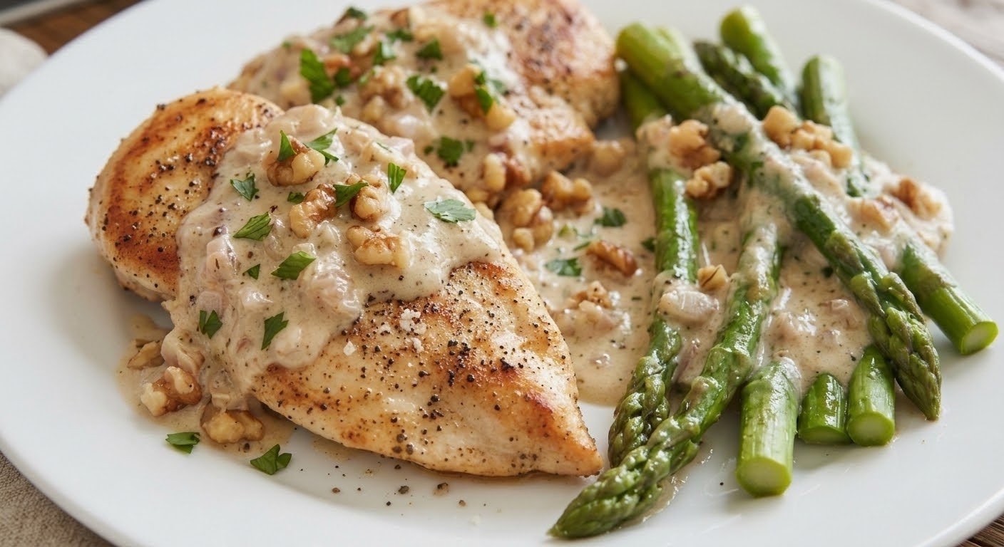 Keto Creamy Chicken & Asparagus
