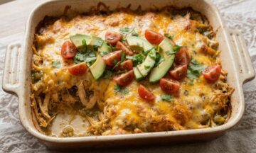 Keto Chicken Enchilada Casserole